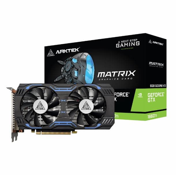 PLACA DE VIDEO GeForce GTX 1660 TI 6GB ARKTEK V2 DUAL FAN