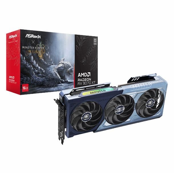 PLACA DE VIDEO RADEON RX 9070 XT 16GB ASROCK MONSTER HUNTER