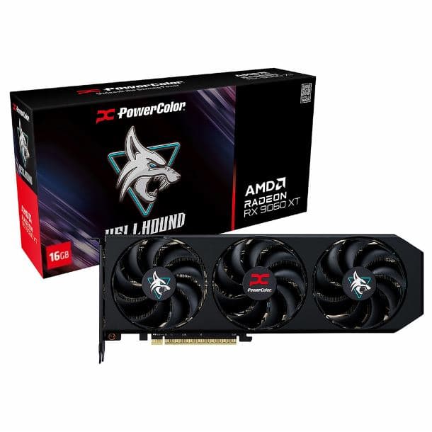 PLACA DE VIDEO RADEON RX 9600 XT 16GB POWERCOLOR HELLHOUND OC
