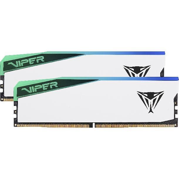 MEMORIA PATRIOT DDR5 VIPER ELITE 5 32GB DDR5 CL32 RGB 7000MTS WHITE HS DUAL KIT PE001045