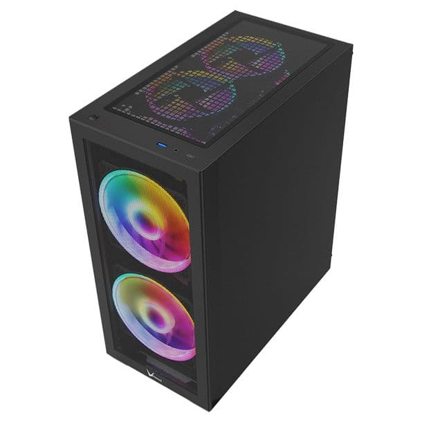 GABINETE GAMER FORMULA V AIR POWER G5 DUO BLACK 3 FAN RGB