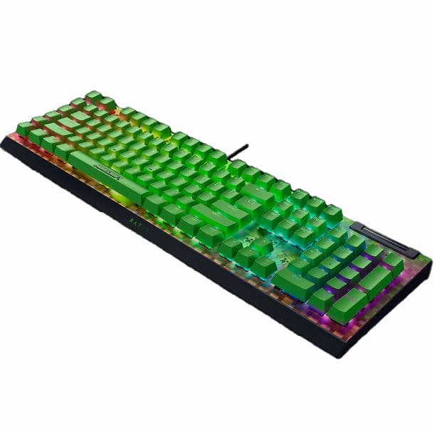 TECLADO GAMER RAZER BLACKWIDOW V4 X MECHANICAL GREEN SWITCH MINECRAFT EDITION