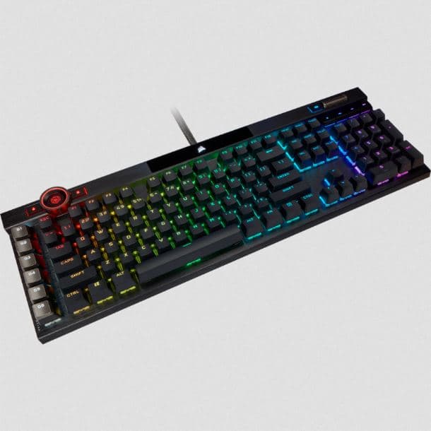 TECLADO CORSAIR GAMER K100 RGB BLACK OPTOMECH