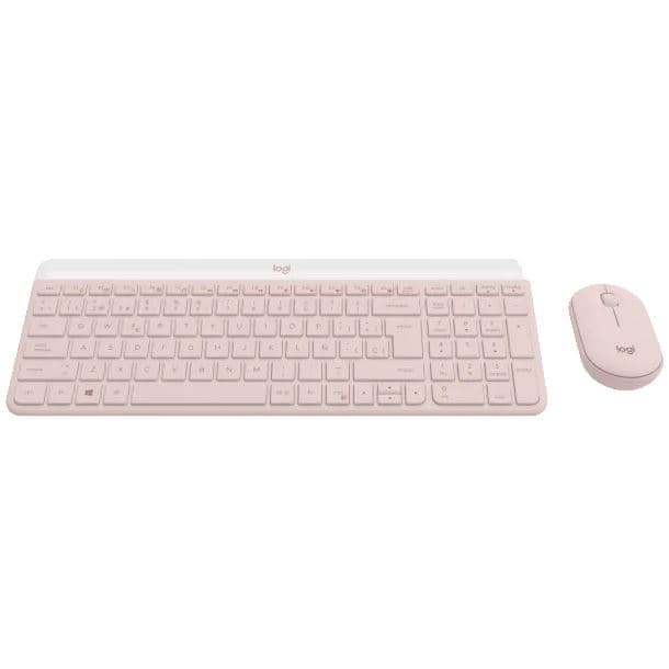 TECLADO Y MOUSE SLIM WIRELESS LOGITECH MK470 ROSE 920-011312