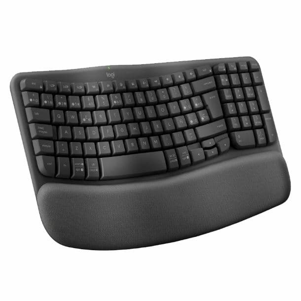 TECLADO WIRELESS LOGITECH WAVE KEYS ERGO NEGRO 920-012278 ESPAÑOL
