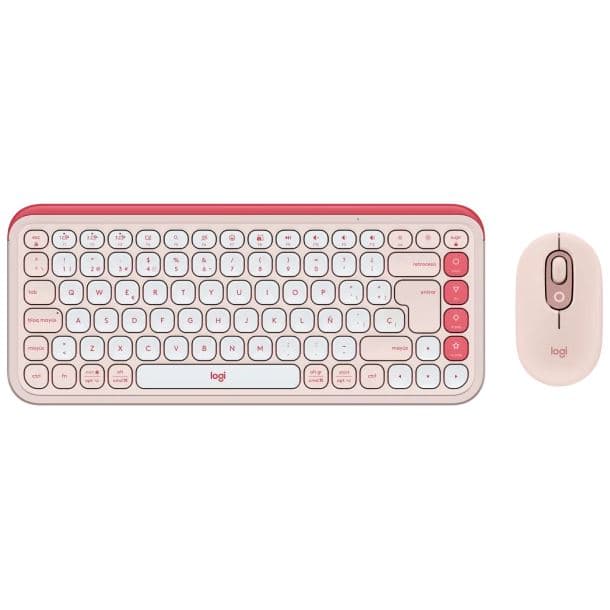 KIT TECLADO Y MOUSE LOGITECH POP ICON ROSA 920-013053