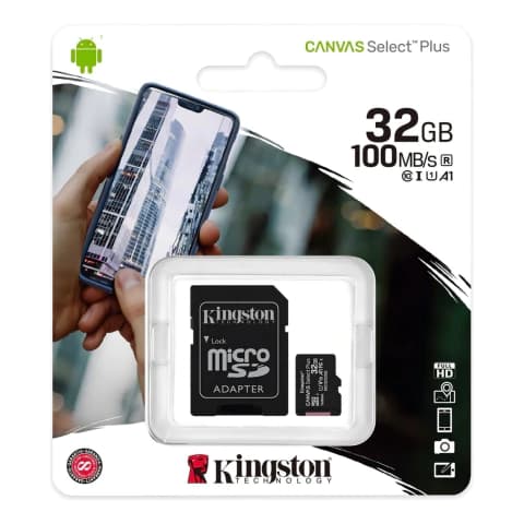 Tarjeta de Memoria Micro SD Kingston 32GB Canvas Select · Kingston · General