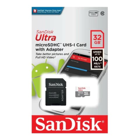 Tarjeta de Memoria Micro SD SanDisk 32GB Ultra · SANDISK · General