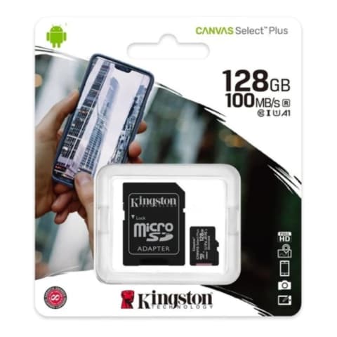 Tarjeta de Memoria Micro SD Kingston 128GB Canvas Select · Kingston · General