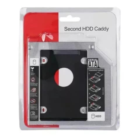Caddy DIsk Segundo Disco Notebook Hdd Sata Ssd 2,5" 12,7mm · Electroday