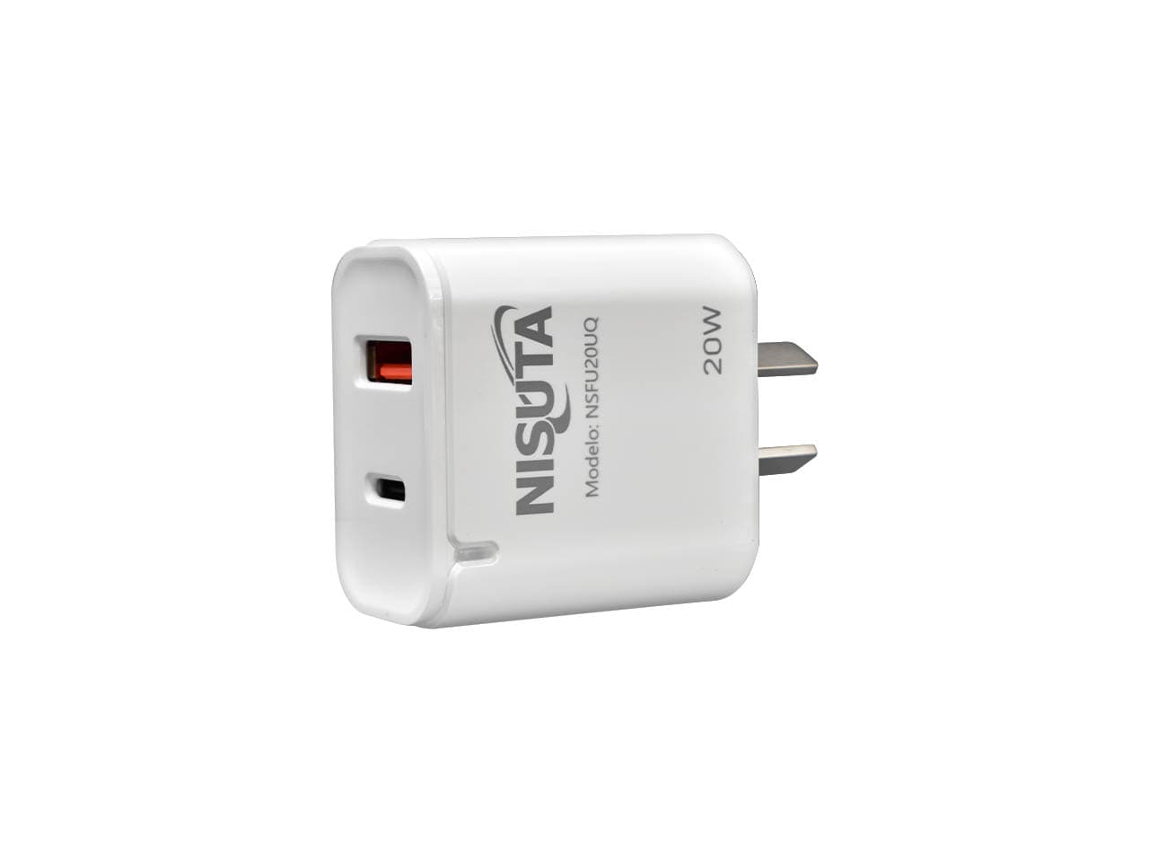 Fuente de alimentación de 1 puerto USB y 1 PD port 20W · Nisuta · Sin certificar