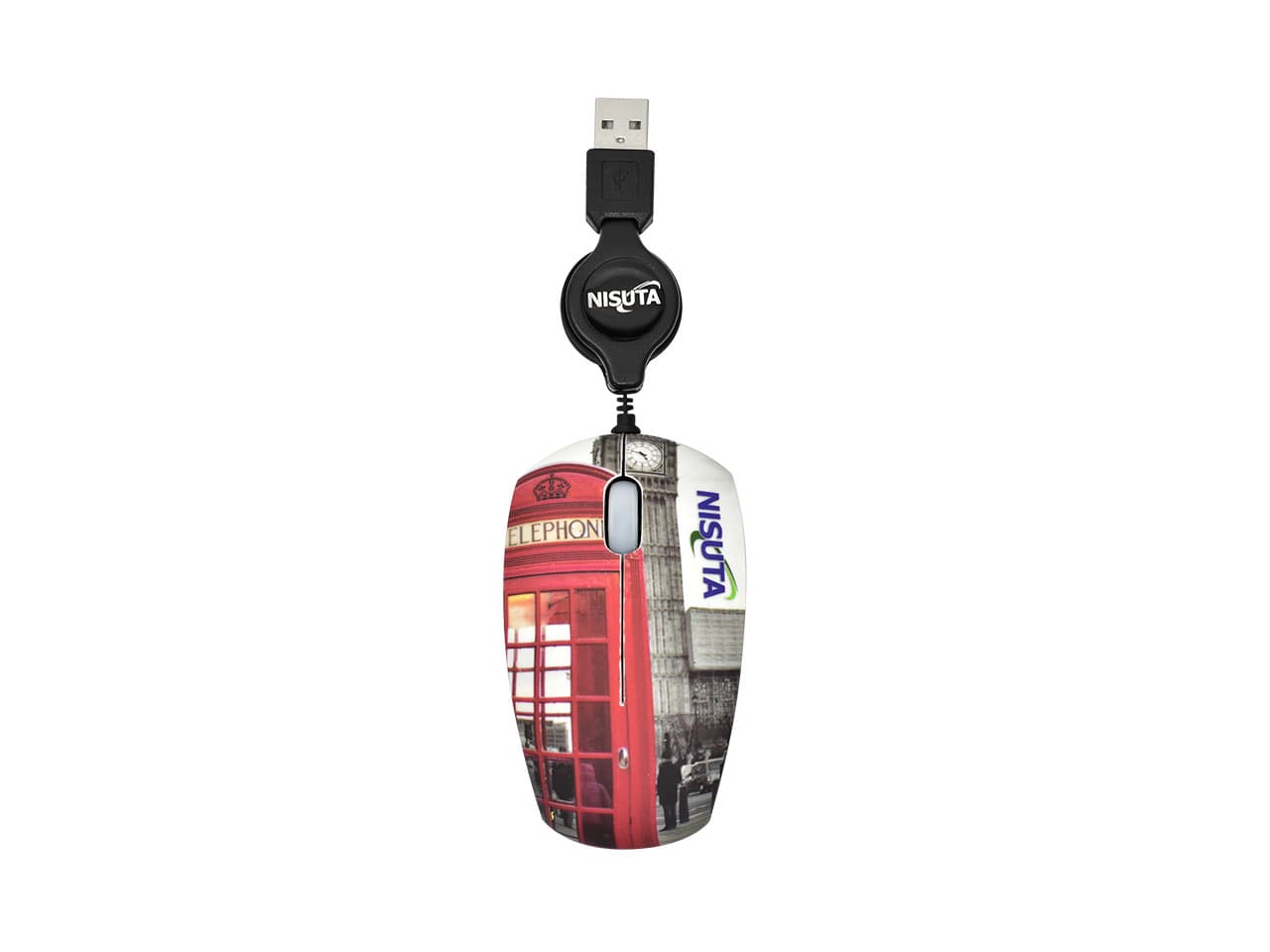 Mouse optico mini retractil USB 1000 DPI de diseño · Nisuta · Gamer