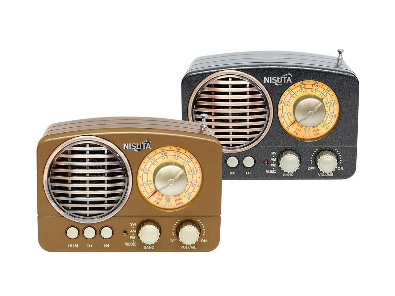 Radio AM/FM vintage con MP3/BT,AUX · Nisuta