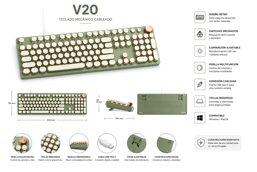 Teclados Eweadn Teclado V20 · Eweadn