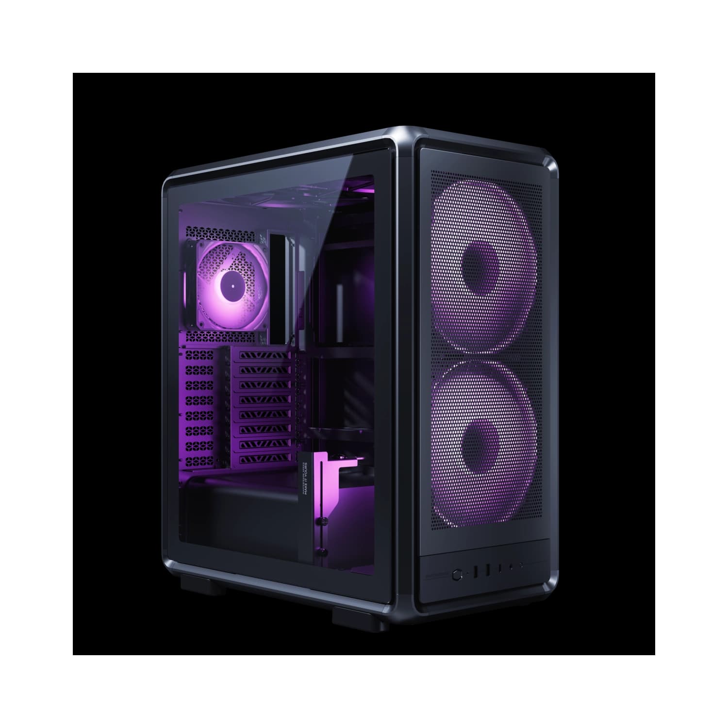 Gabinete Cooler Master MasterFrame 500 Mesh 3 Fans ARGB Aluminio Modular Mid Tower Vidrio Templado Black s/fuente · CoolerMaster · General