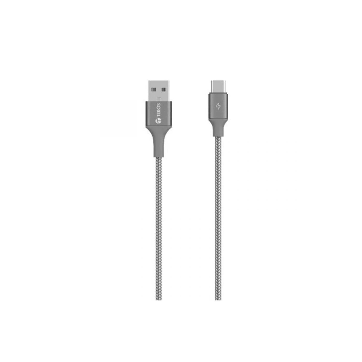 Cable Teros USB-A a USB-C Grey · Teros