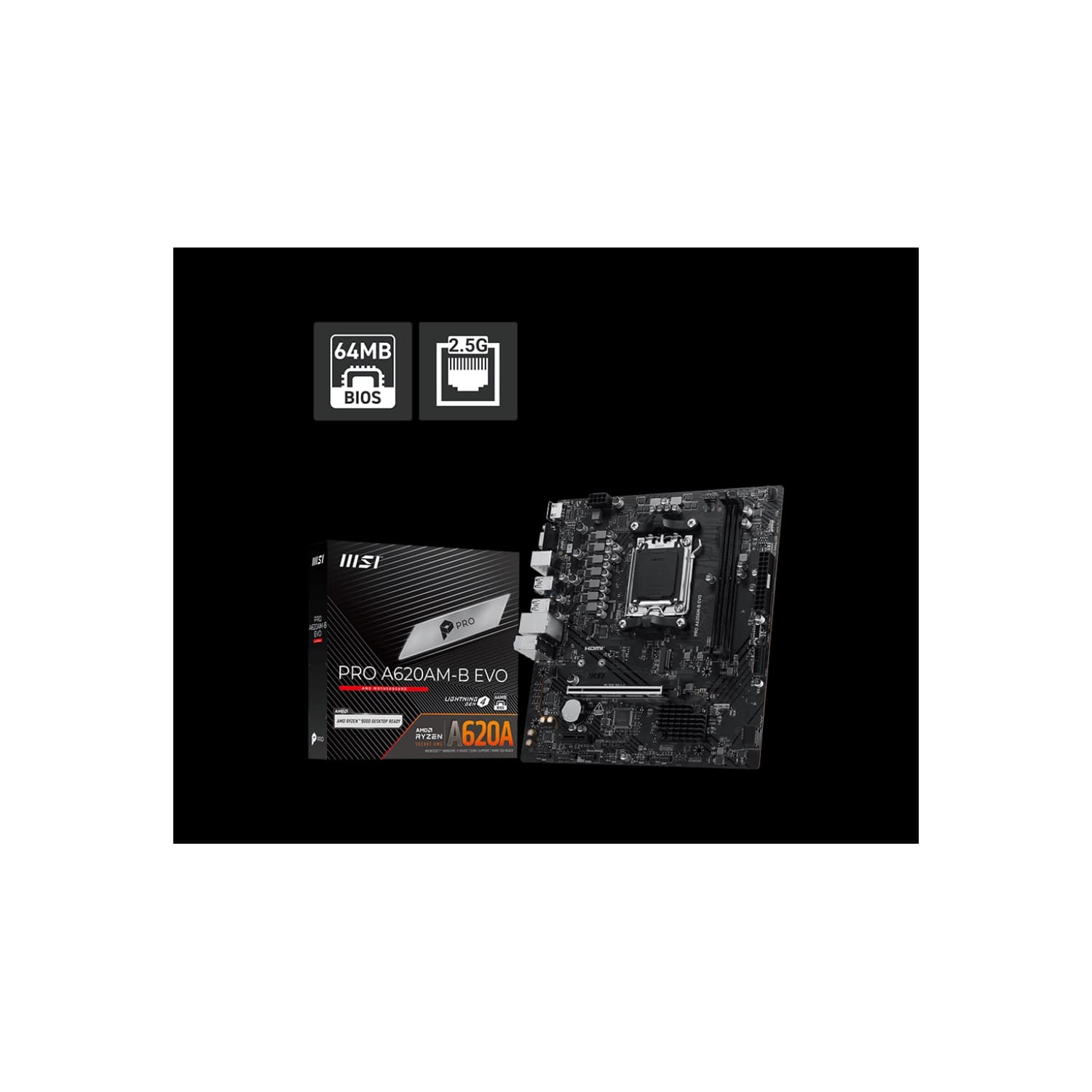 Motherboard MSI PRO A620AM-B EVO AM5 DDR5 · MSI · AMD AM5