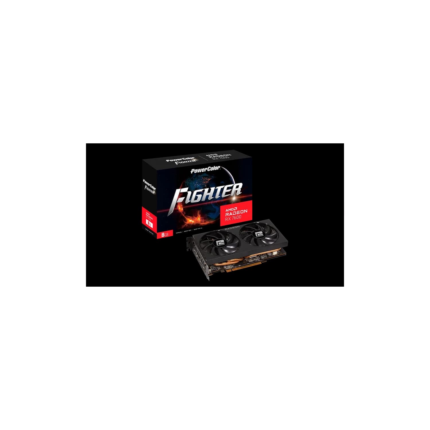 Placa de Video PowerColor Fighter AMD Radeo RX 7600 8GB GDDR6 · POWERCOLOR