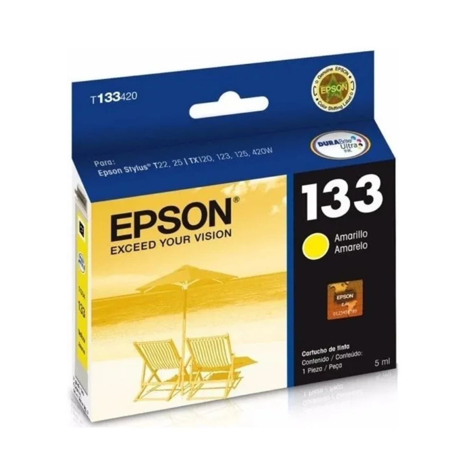 Cartucho de Tinta Epson 133 Amarillo · Epson · Cartucho de tinta