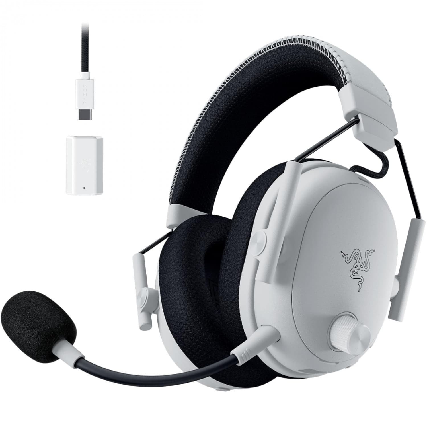 AURICULAR RAZER BLACKSHARK V3 PRO WHITE 2.4G+BT ANC THX - Imagen 1