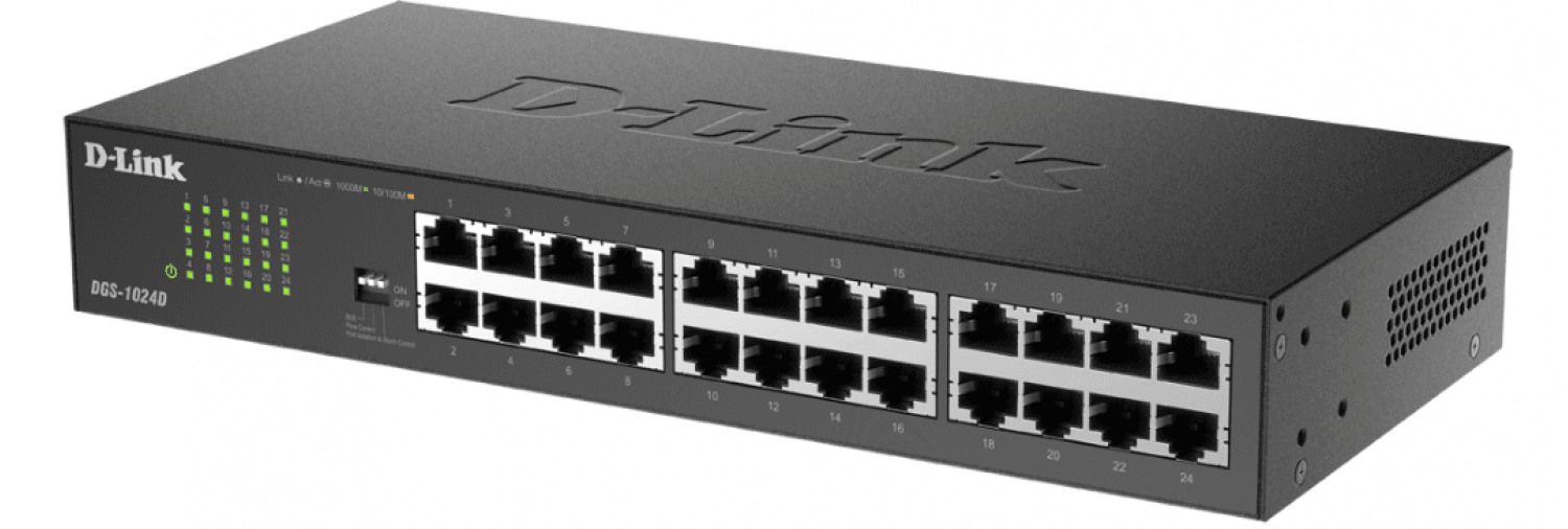 D-LINK SWITCH DGS-1024D 24-PORT 10/1001000MBPS UNMANAGED - Imagen 1