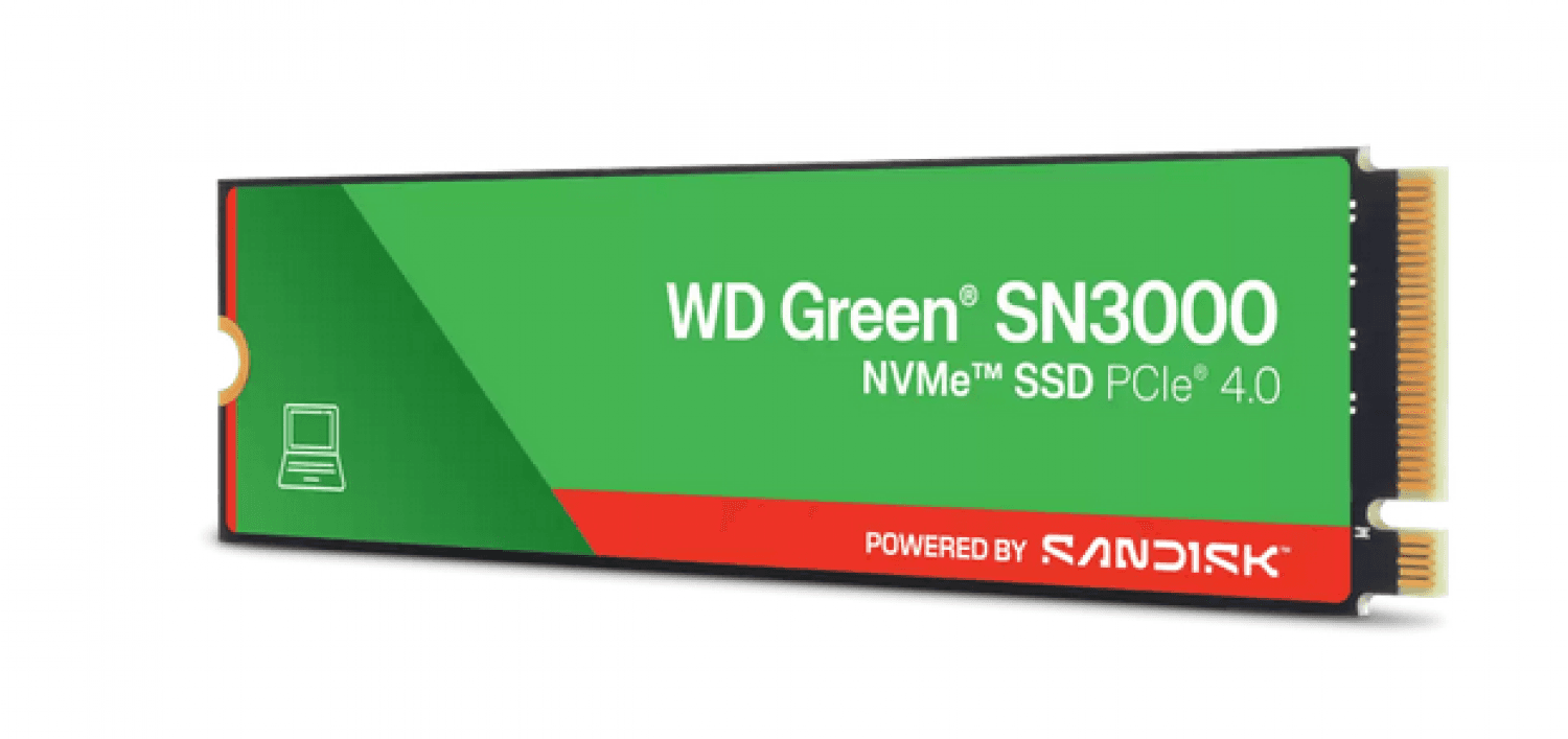 HD SSD 500GB WD GREEN SN3000 M.2 NVME GEN4 5000MB/S 2280 - Imagen 1