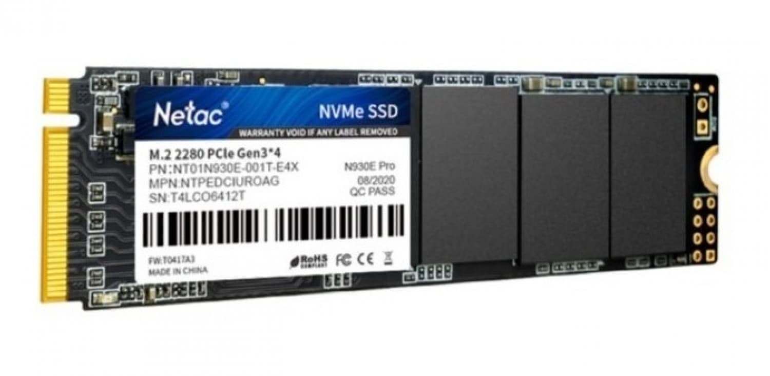 DISCO SSD NETAC N930E PRO PCLE 3X4 M.2 2280 NVME 3D NAND 128 GB - Imagen 1
