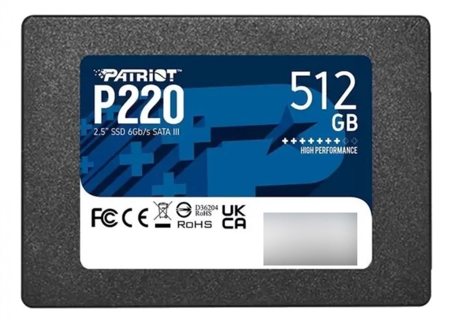 DISCO SSD PATRIOT P220 SOLID 512 GB 2.5 SATA3 PS001663 - Imagen 1