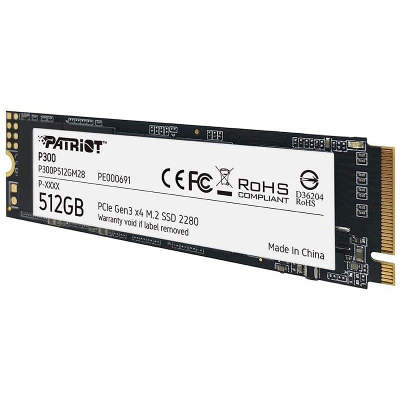 DISCO SSD PATRIOT P300 512 GB M.2 2280 PCIE GEN3 X4 PE000691 · PATRIOT