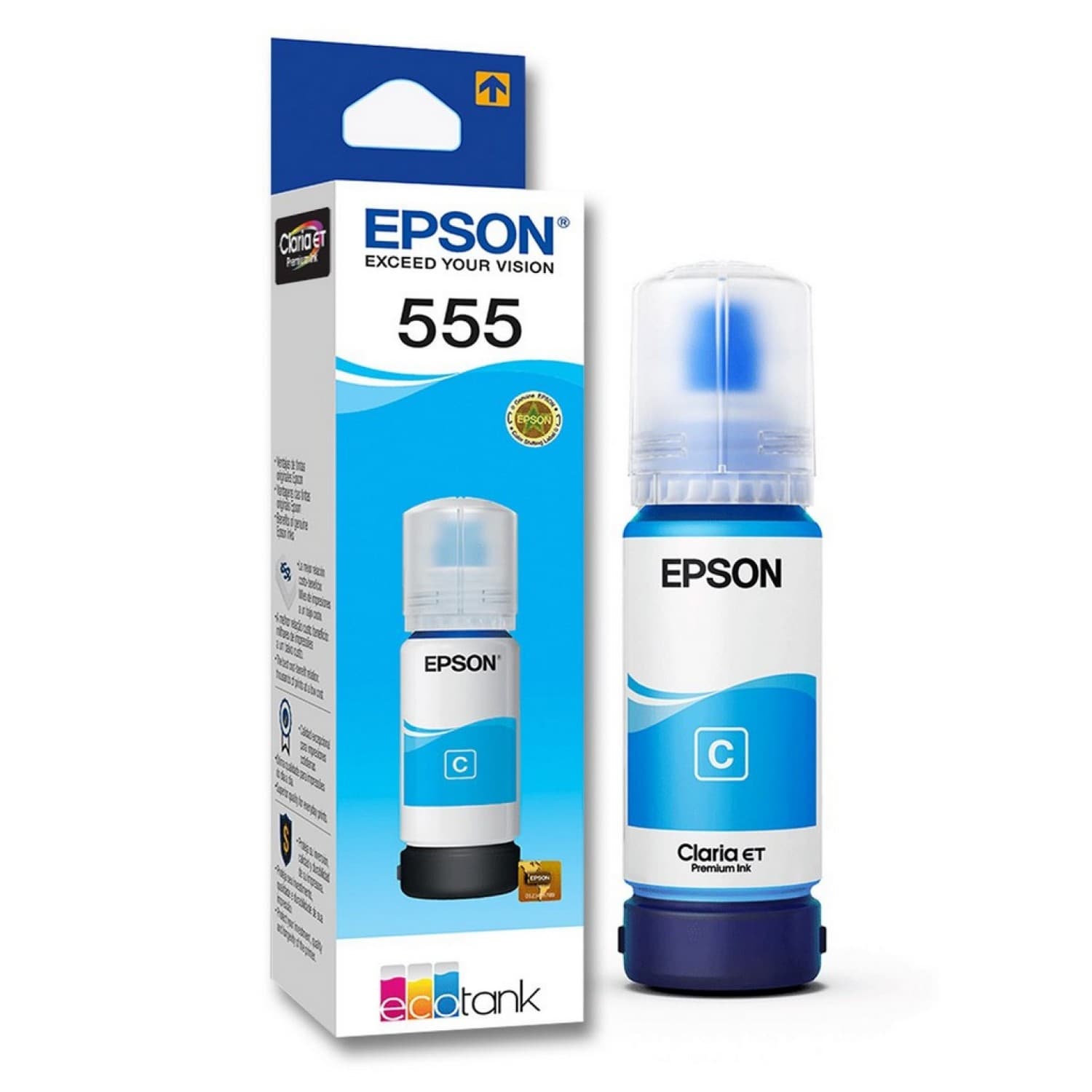 EPSON TINTA ORIGINAL IMPRESORA L8180 L8160 CYAN INK BOTTLE - Imagen 1