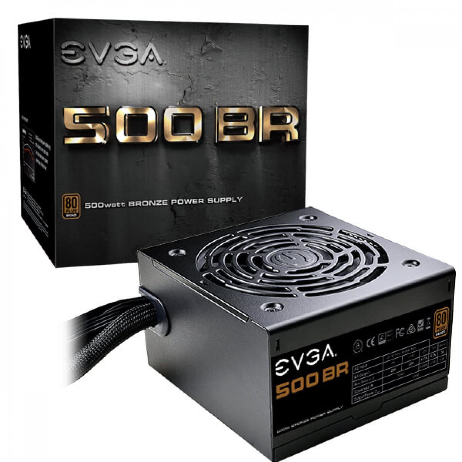 FUENTE GAMER EVGA 500W BR 80 BRONZE - Imagen 1