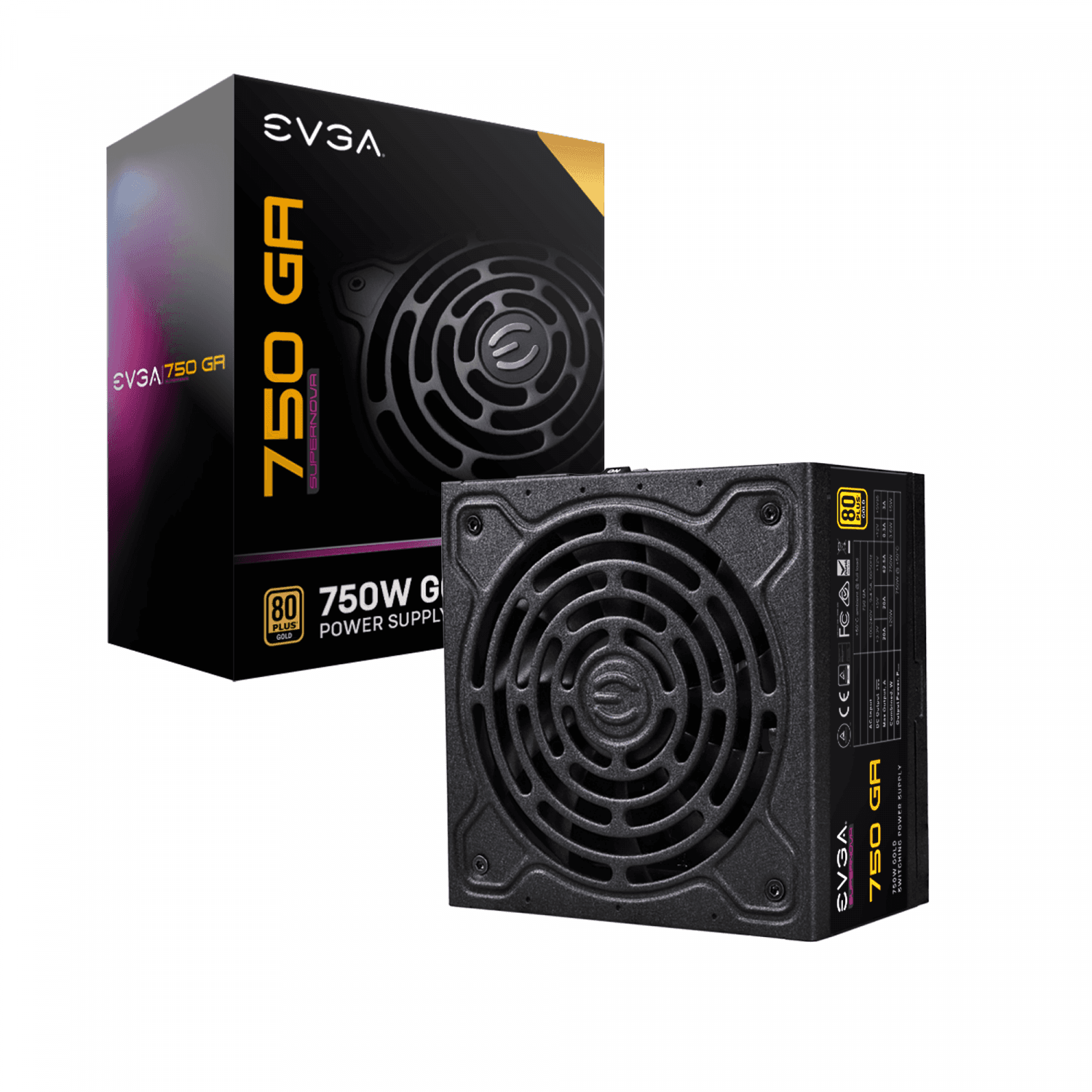 FUENTE GAMER EVGA 750W SUPERNOVA GOLD MODULAR - Imagen 1