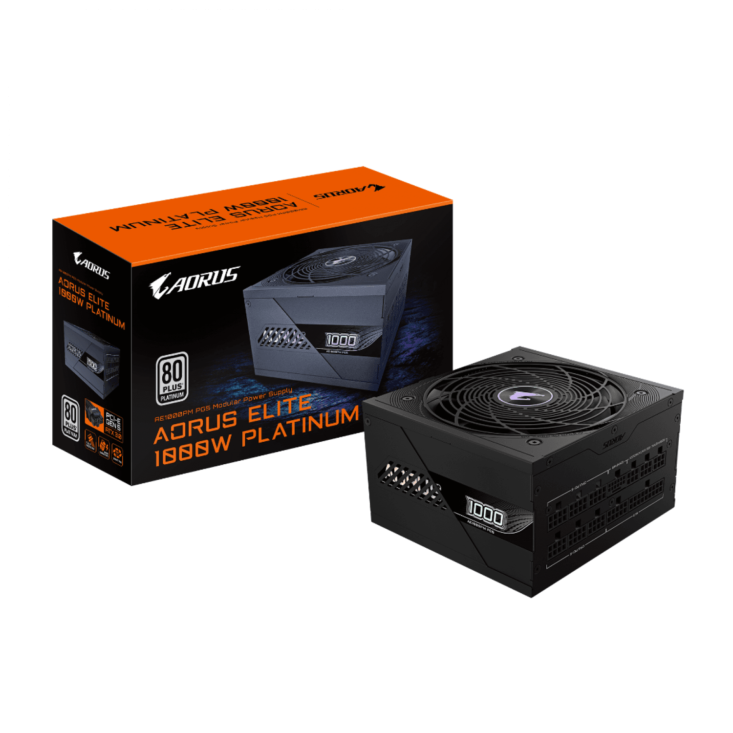 FUENTE GAMER GIGABYTE 1000W AORUS PG5 80 PLUS PLATINUM MODULAR ATX3.1 - Imagen 1
