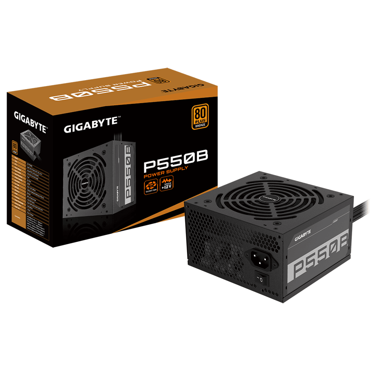 FUENTE GAMER GIGABYTE 550W 80 PLUS - Imagen 1