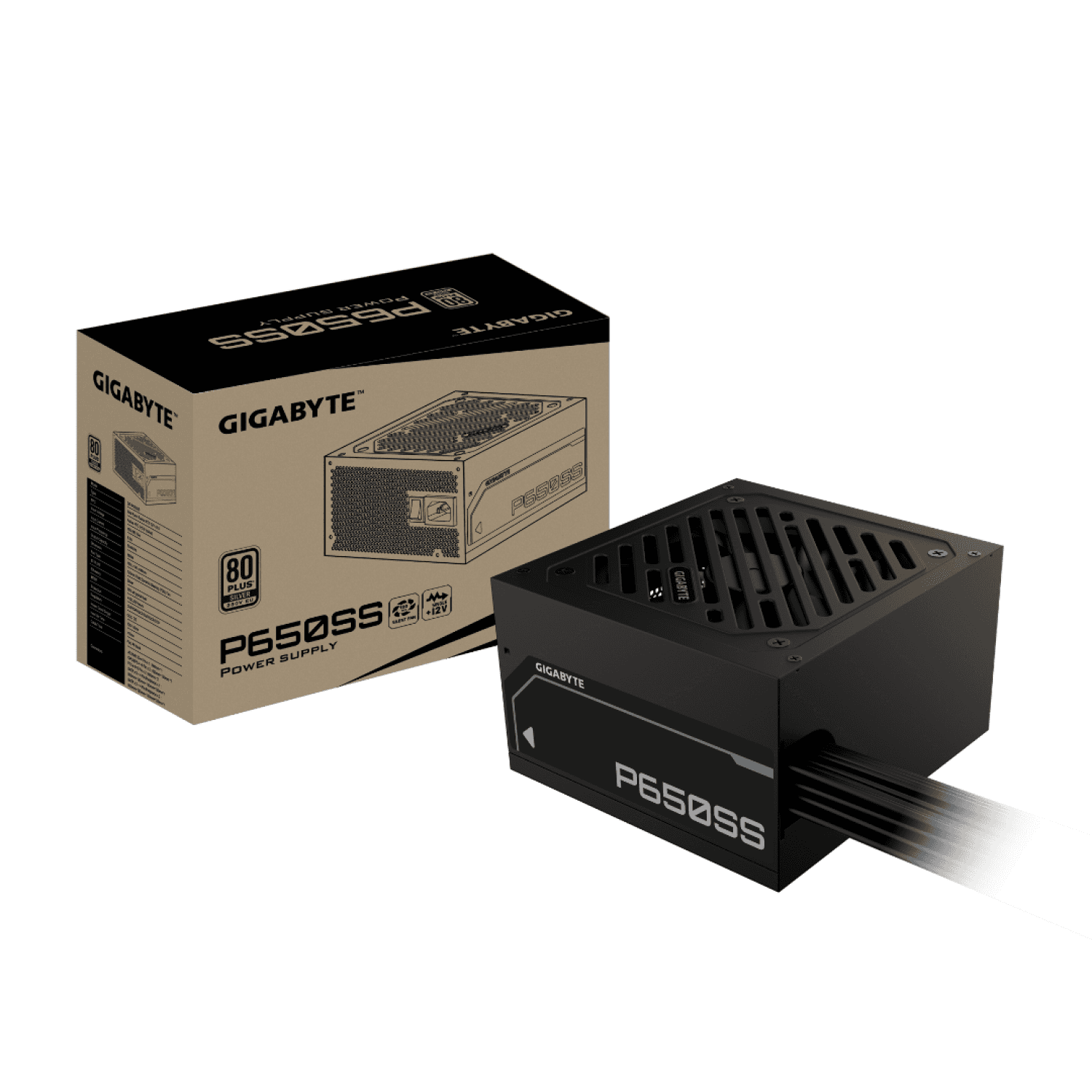 FUENTE GAMER GIGABYTE 650W 80 PLUS SILVER ATX 3.0 - Imagen 1