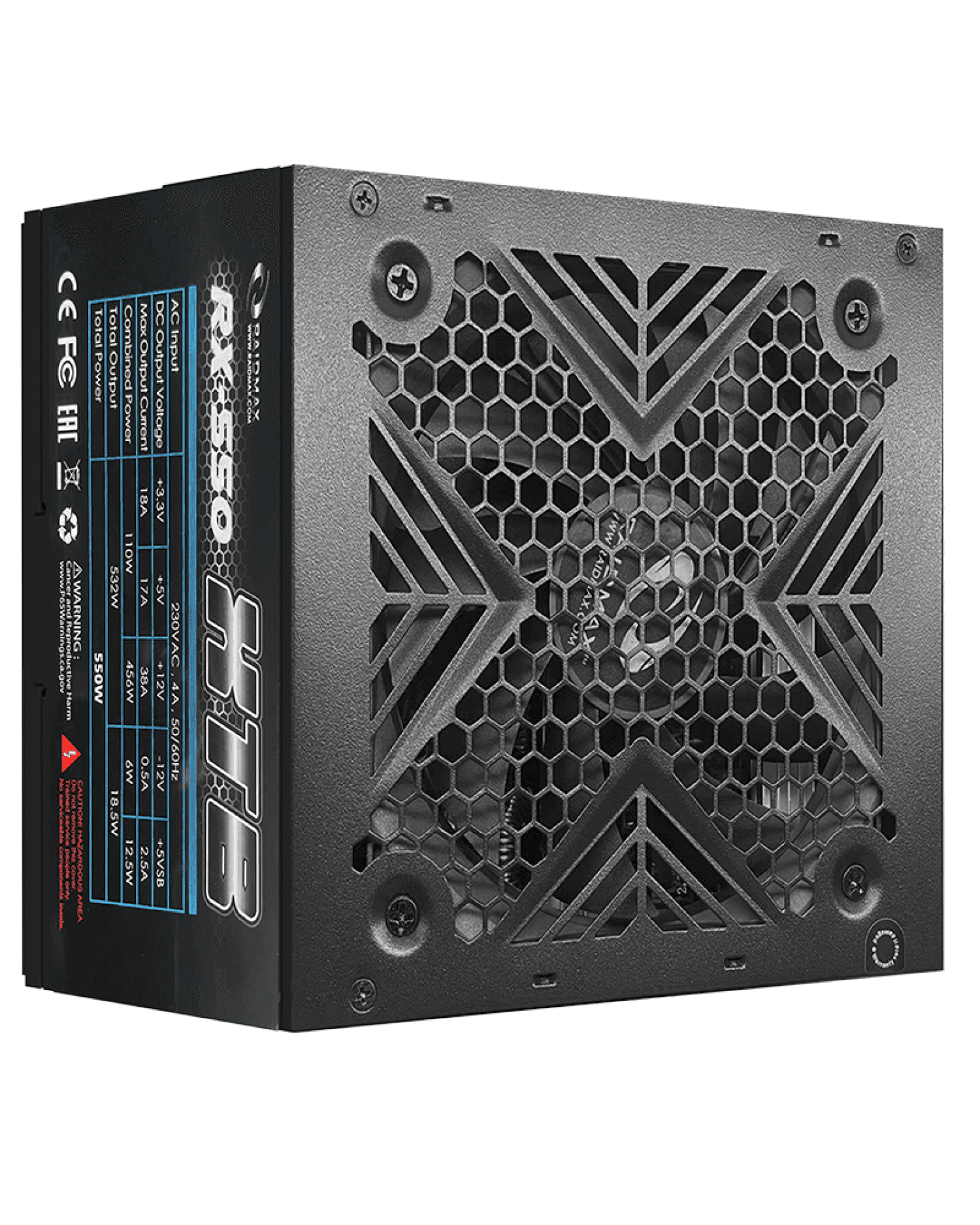 FUENTE GAMER RAIDMAX XTB 550W - Imagen 1