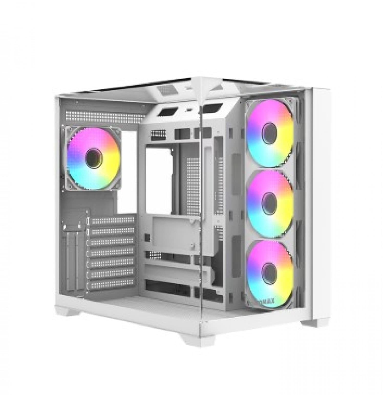 GABINETE GAMER RAIDMAX INFINITA I620 FISHTANK ARGB GLASS WHITE - Imagen 1