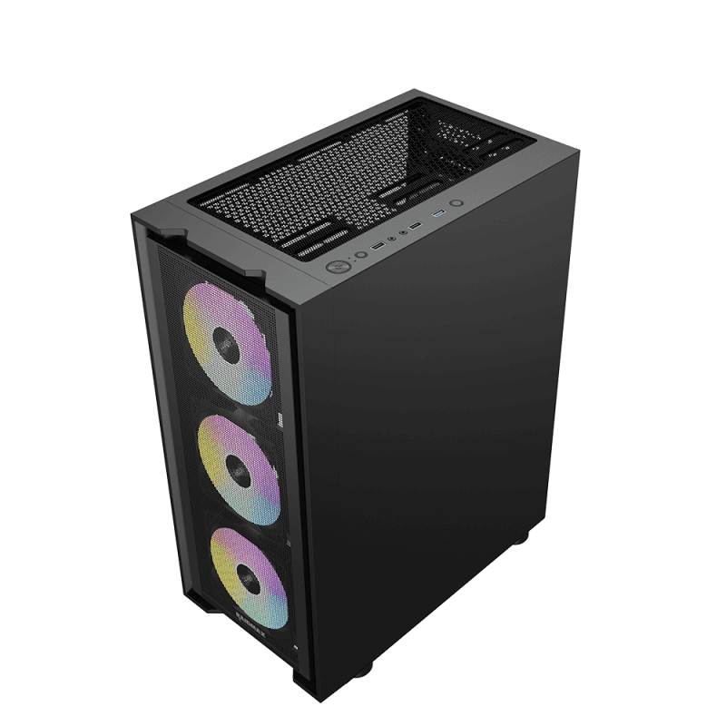 GABINETE GAMER RAIDMAX VECTOR V216 BLACK ATX TG RGB · RAIDMAX