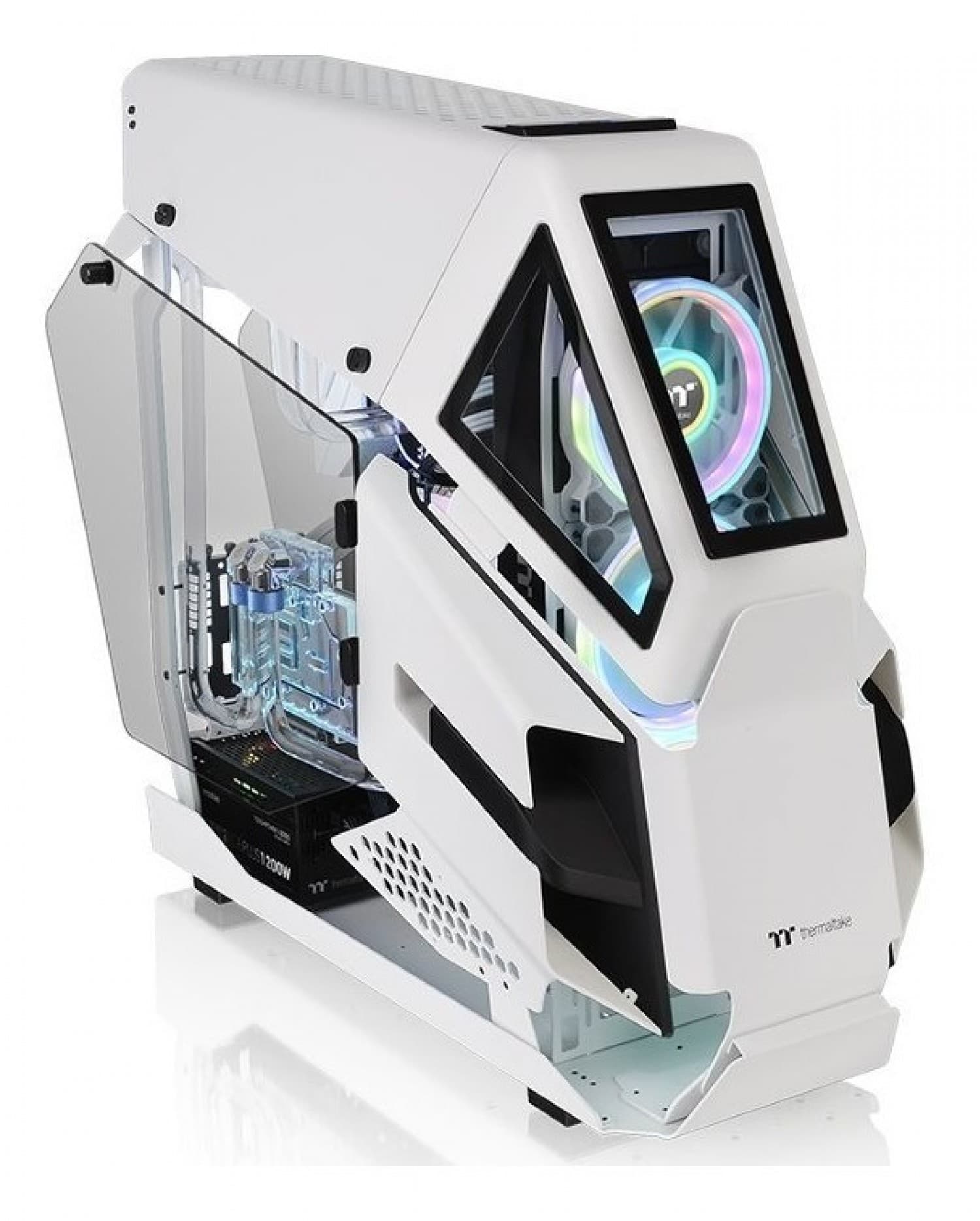 GABINETE THERMALTAKE AH T600 SNOW WHITE TEMP GLASS - Imagen 1