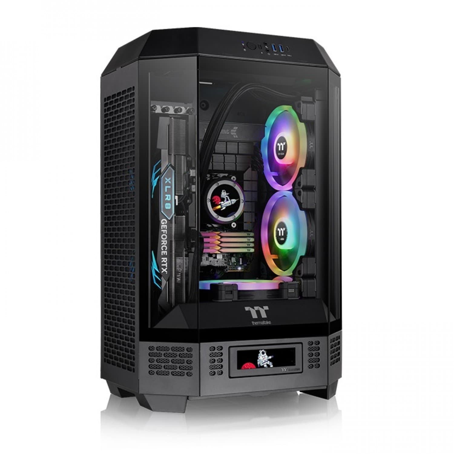 GABINETE THERMALTAKE THE TOWER 300 BLACK TEMPERED GLASS - Imagen 1