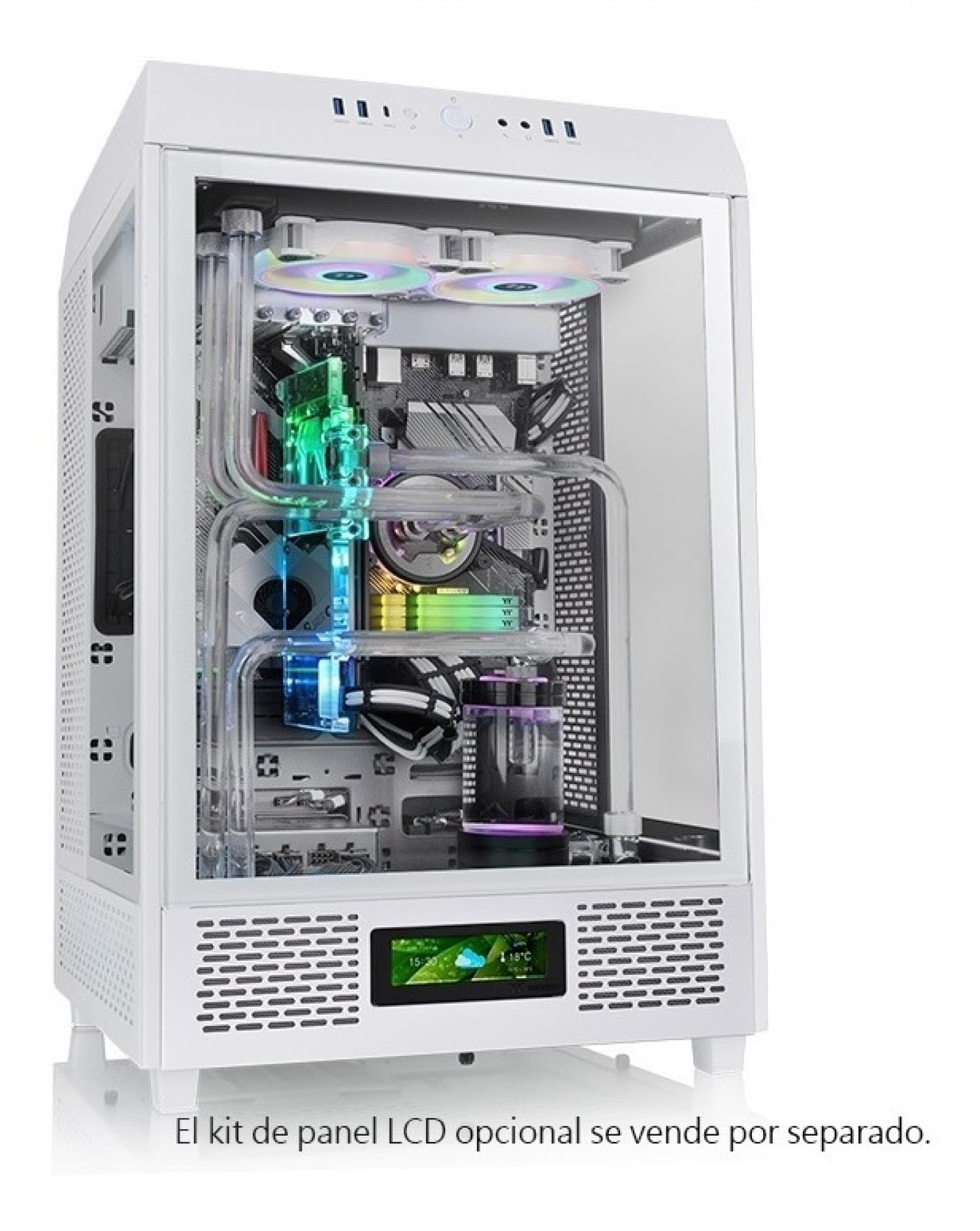 GABINETE THERMALTAKE THE TOWER 500 SNOW WHITE TEMPERED GLASS - Imagen 1