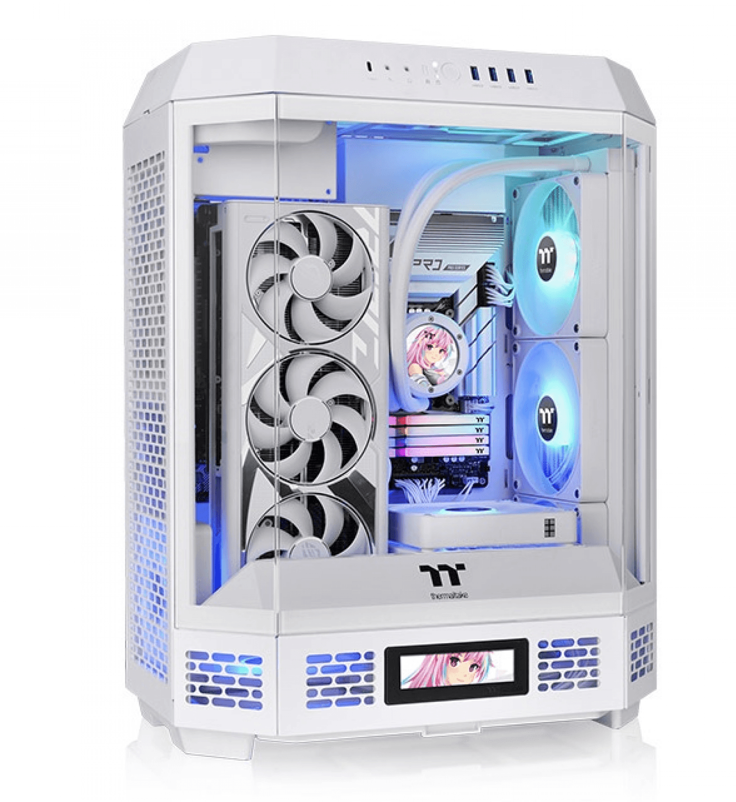 GABINETE THERMALTAKE THE TOWER 600 SNOW WHITE TEMPERED GLASS - Imagen 1