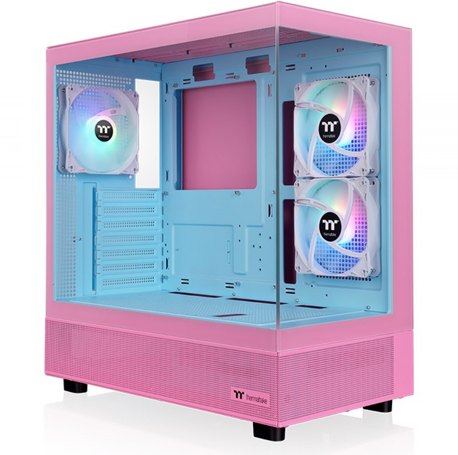 GABINETE THERMALTAKE VIEW 270 PLUS TG ARGB BOUBLE PINK TEMPERED GLASS - Imagen 1