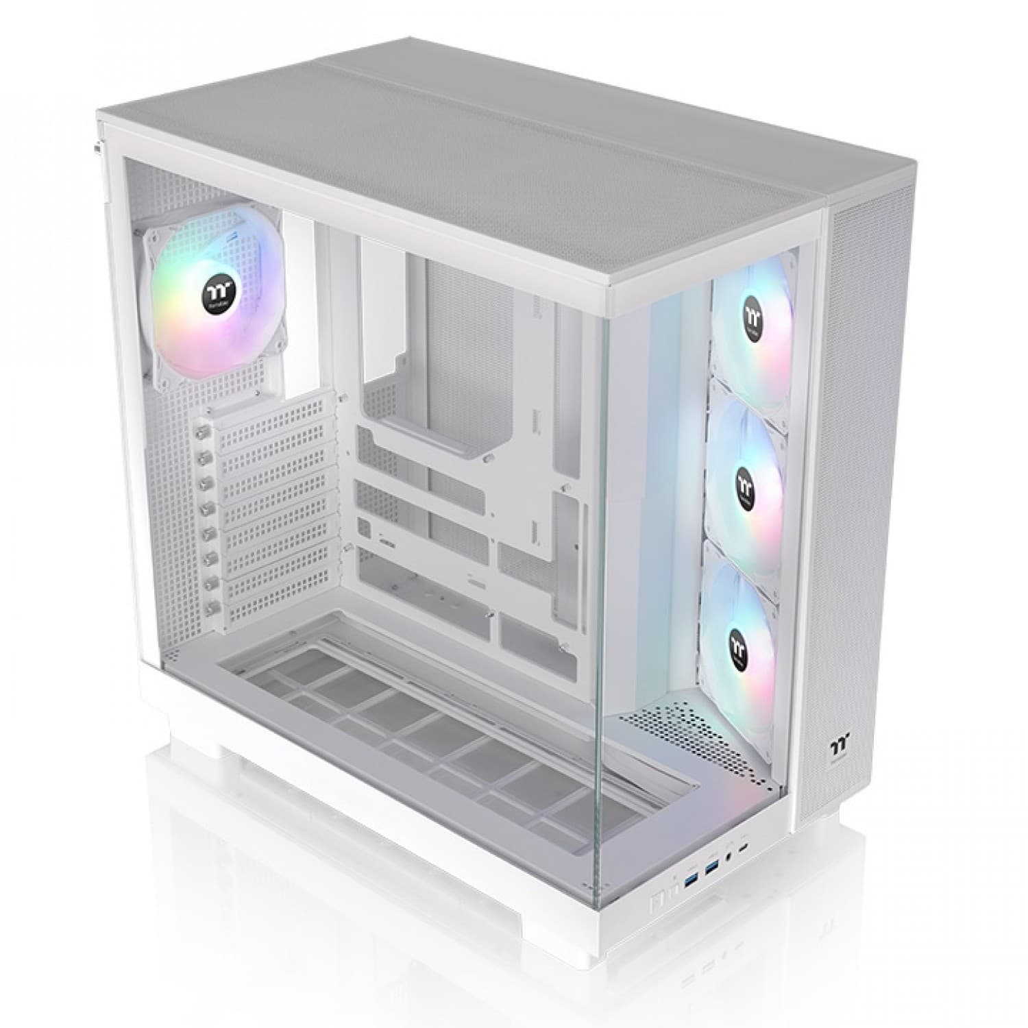GABINETE THERMALTAKE VIEW 380 XL TG ARGB SNOW WHITE TEMPERED GLASS - Imagen 1