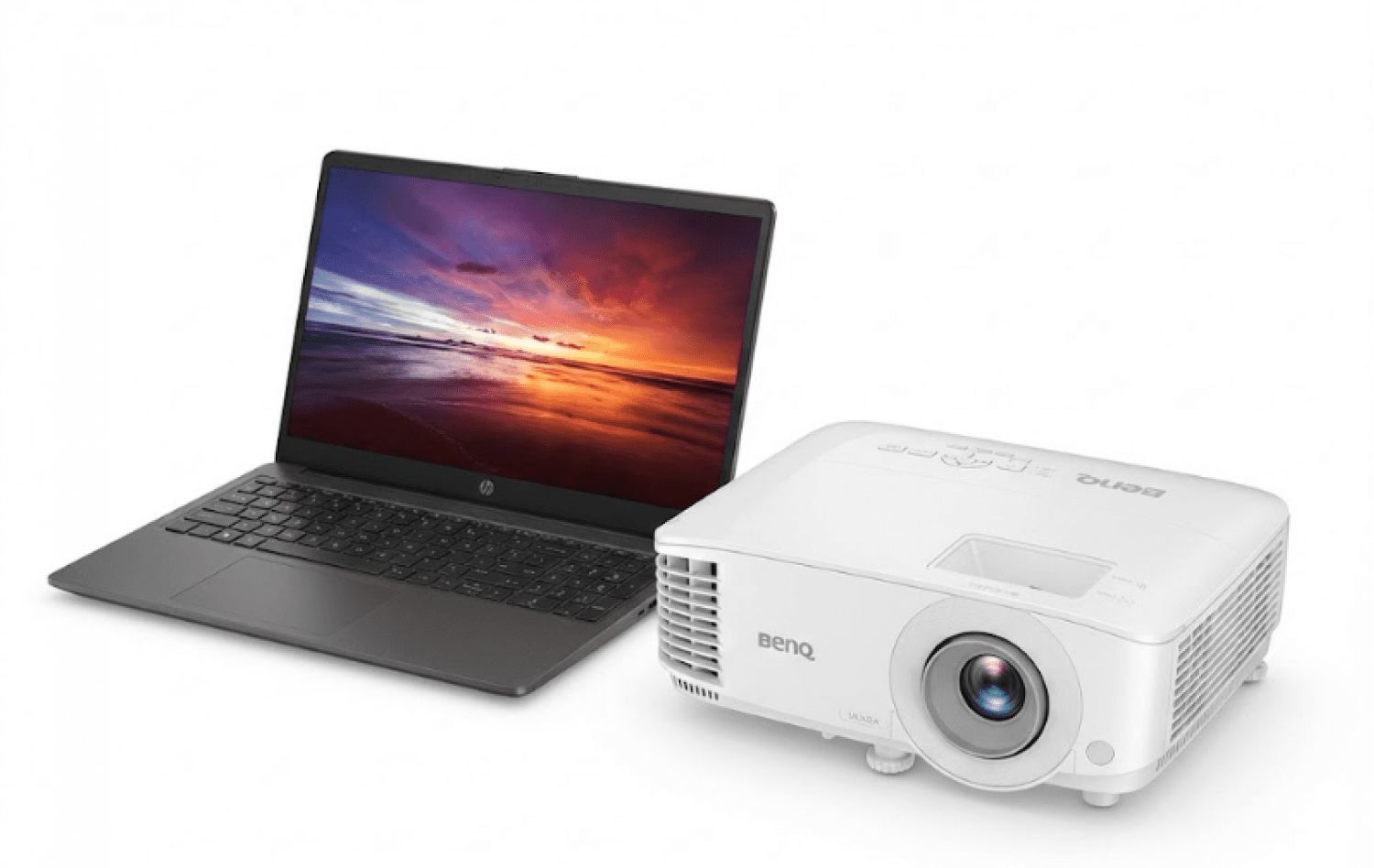 KIT HP NOTEBOOK 255 G10 R5-7530U 8GB 512GB FREEDOS + BENQ MW560 WHITE 4000 LUM WXGA - Imagen 1