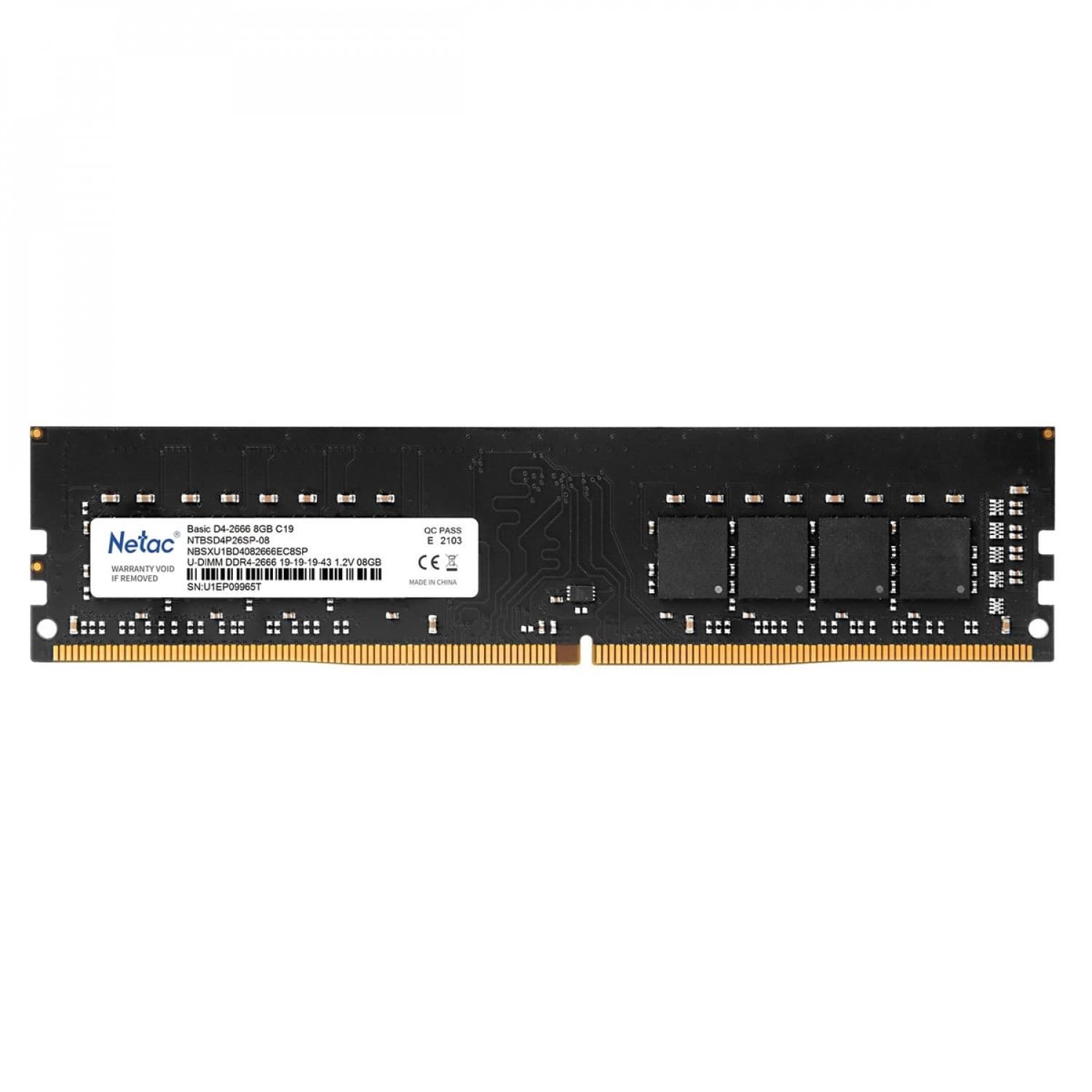 MEMORIA NETAC BASIC DDR4 DIMM 16GB 3200 C16 - Imagen 1