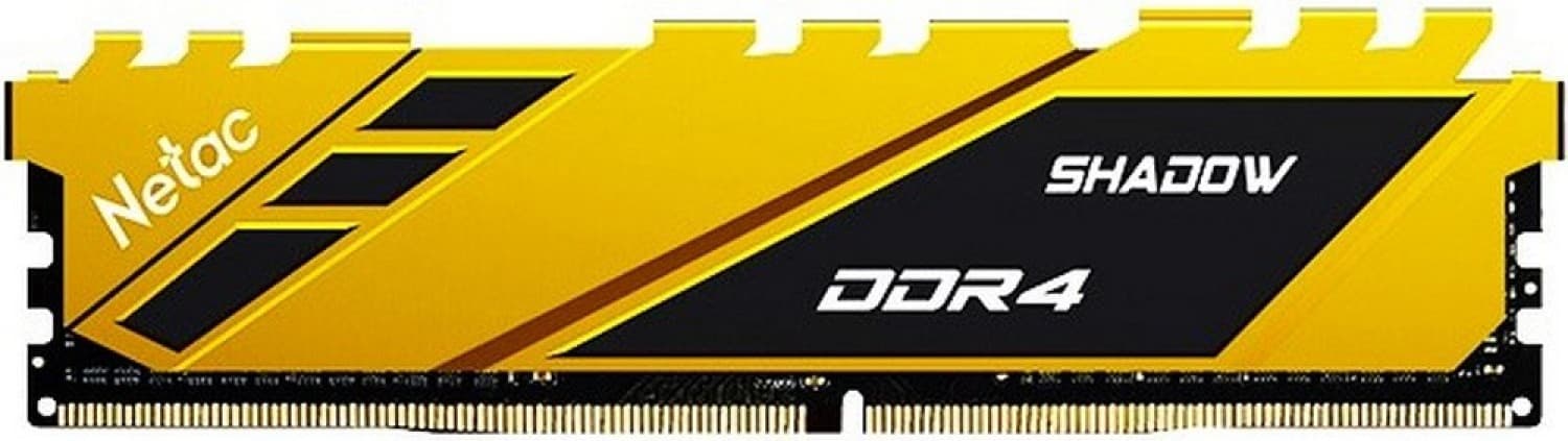 MEMORIA NETAC SHADOW DDR4 3200 8GB C16 GOLD YELLOW - Imagen 1