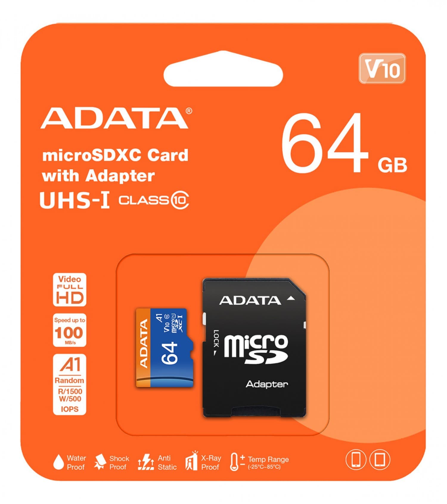 MICRO SD ADATA A1 DH CLASS 10 64GB - Imagen 1