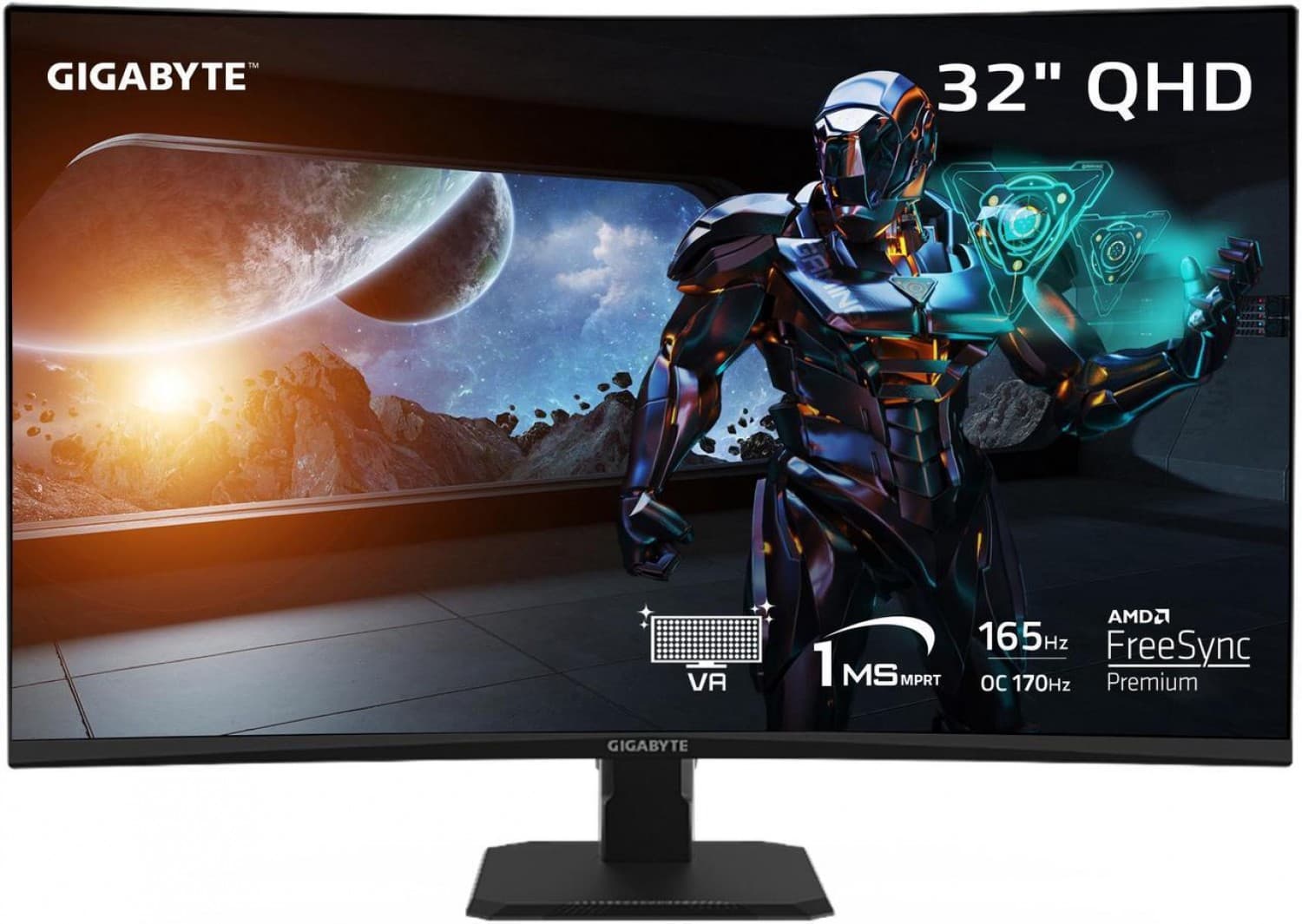 MONITOR GAMER GIGABYTE 32 GS32QC CURVO - Imagen 1