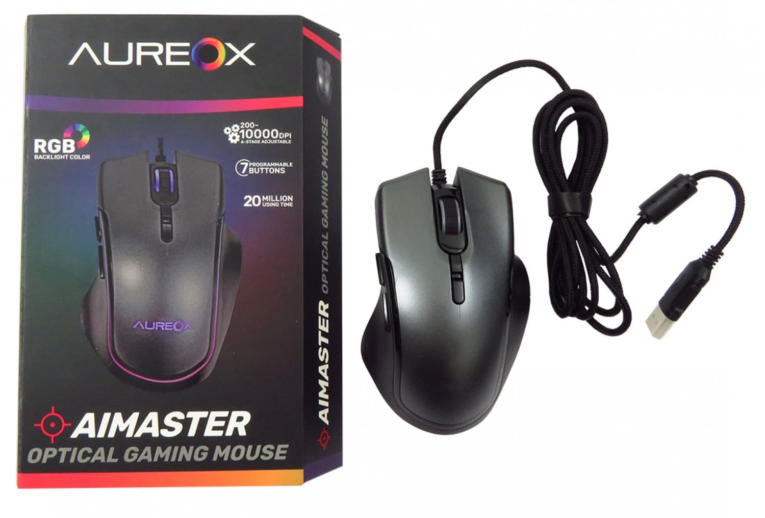 MOUSE AUREOX AIMASTER GAMING GM600 - Imagen 1